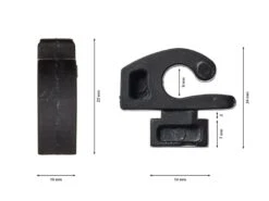 Kunststoffnetzhalter, Schwarz 10 Stück -All Sport Verkauf F5486 masse ecommerce