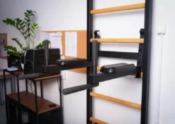 BenchK® Sprossenwand 523B Mit Klimmzugstange, Dip-Bügel & Trainingsbank -All Sport Verkauf K2388 A02 ecommerce