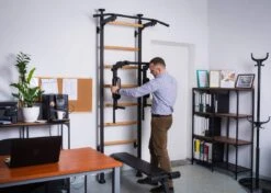 BenchK® Sprossenwand 523B Mit Klimmzugstange, Dip-Bügel & Trainingsbank -All Sport Verkauf K2388 A09 ecommerce